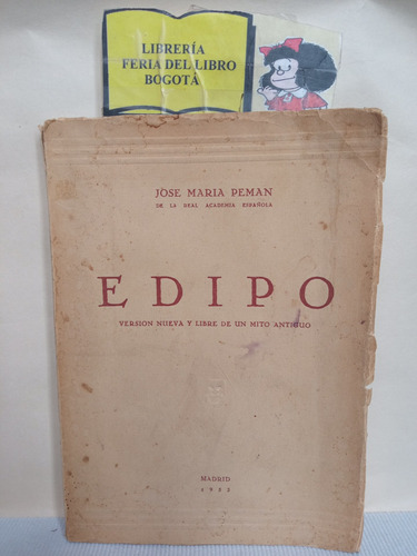 José María Peman - Edipo - Teatro - Ed Escelicer  - 1953