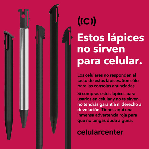Pack De 4 Pluma Lapiz Stylus Para Nintendo 2ds 3ds Wii U Ds