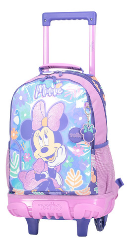 Morral Totto Maleta De Ruedas Minnie Tamaño Mediano Niña Color 2QT