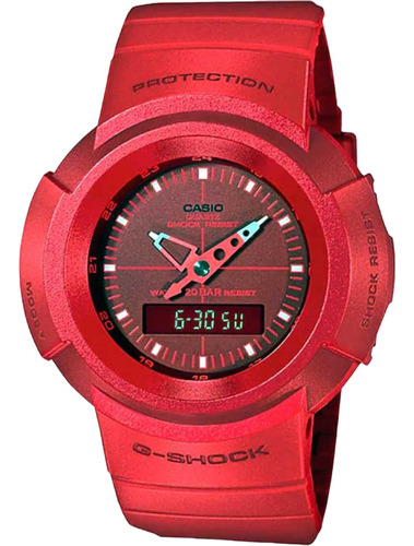 Relógio Casio G-shock Revival Aw-500bb-4edr + Cor Da Correia Vermelho Cor Do Bisel Vermelho Cor Do Fundo Vermelho