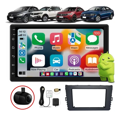 comprar Multimídia Polo 03\u002F12 Qled 7p 2gb 32gb Android Auto Carplay