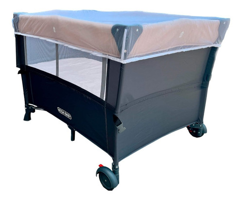 Imagen 4 de 6 de Practicuna Colecho Bebés Mega Baby Geminis Doble Altura Color Beige