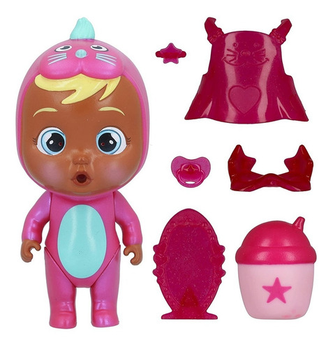 Muñeca Cry Babies Bebés Llorones Lágrima Rosa Sorpresas