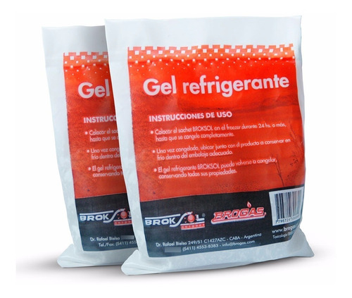 Gel Refrigerante Termico Brogas Combo X 2 Unidades Lunchera