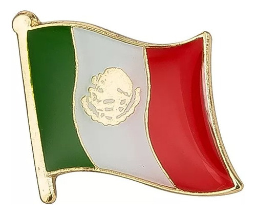 Pin Metalico Broche Bandera México Pasaporte Pais Adorno