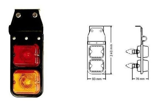 Faro Flexible C/sop Doble Rojo-amb/rojo-amb X Jgo 615-634-2