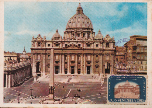 Tarjeta Postal Scott 834 Tipo 5 Concilio Vaticano Ii