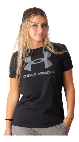 Remera Under Armour Live Sportstyle Mujer Training Negro