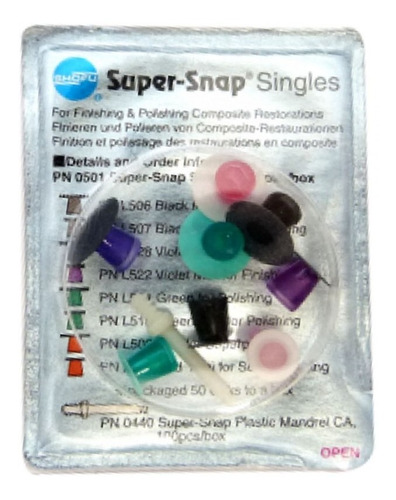 Discos P/pulido Con Mandril Super Snap (shofu) Odontologia 