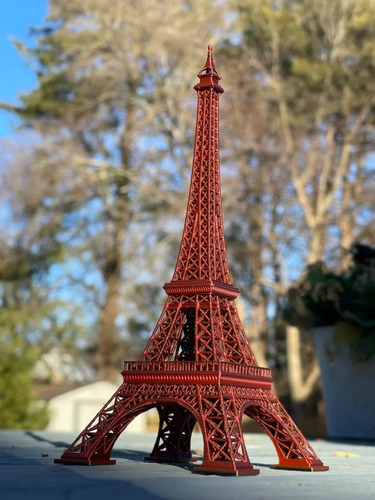Réplica Da Torre Eiffel - 25cm De Altura - Impressão 3d Bordô