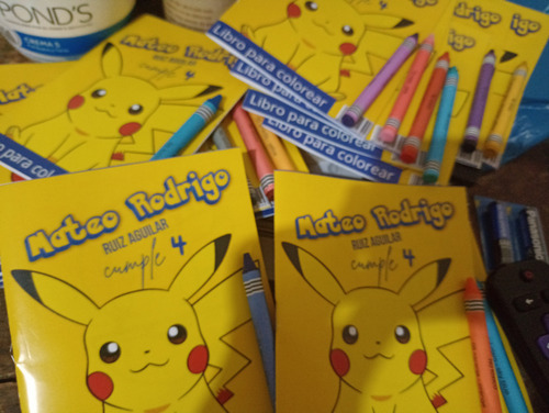20 Libro Para Colorear Personalizado De Picachu