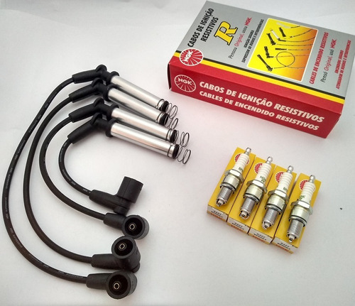 Imagen 2 de 11 de Kit Cables+bujias Ngk Chevrolet Celta Prisma 07/11 1.4 8v Cu