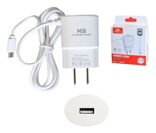 Cargador De Pared Entrada V8 Y Entrada Usb 