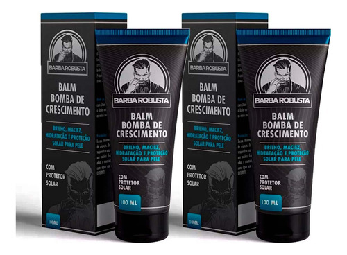 Kit 2 Balm Para Barba Hidratante Ferrari Black Barba Robusta