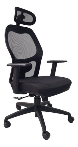 Sillon Silla Oficina Escritorio Ergonomico Altura Regulable Color Negro