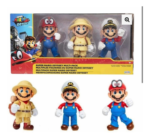 Súper Mario Odyssey Mario Bros Muñeco Capitán Mario Explorad