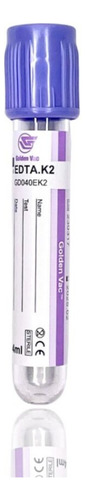 Tubo Tapón Lila Con Edtak2 4ml Tipo Vacutainer