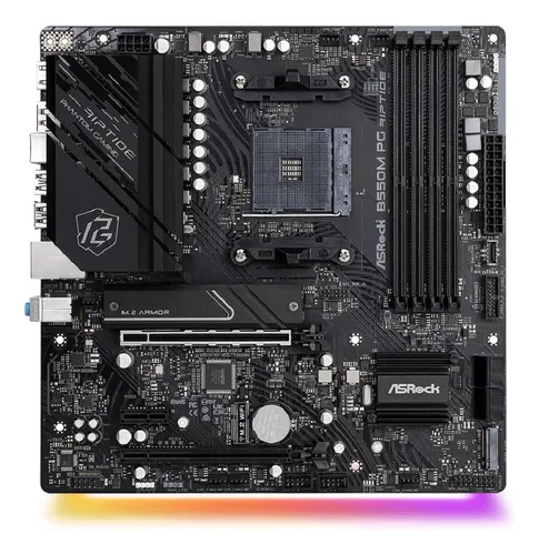 Placa base Asrock B550m Pg Riptide, chipset B550, Amd Am4, color negro