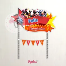 Comprar Topper Para Torta Power Rangers Adorno Torta Deco Pincho