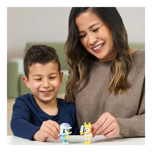 Bluey Set Dos Figuras + Accesorios 6.35cm