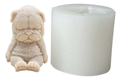 Molde 3d De Silicona Pei Dog Para Velas, Jabón, Yeso, Aromat