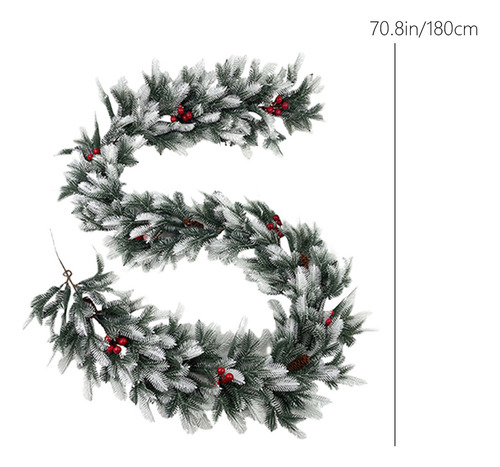 Simulación De Decoración Navideña Pinaster Nee Verde Y Blanc