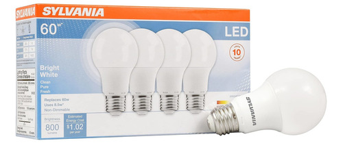 Sylvania - Bombilla Led Equivalente A Bombilla De 60 W A19,.