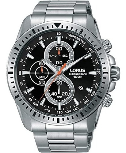 Reloj Lorus Chronograph Rm347dx-9 Color de la correa Plateado