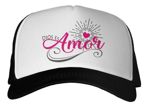 Gorra Frase Dios Es Amor Corazones