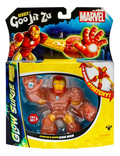 Heroes Of Goo Jit Zu Marvel - Iron Man - Brilla En Oscuridad