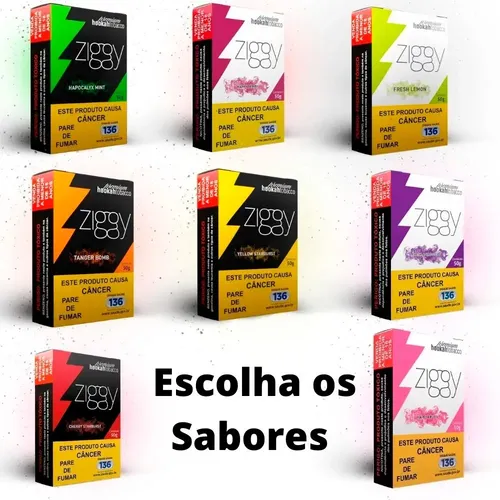 Kit 10 Essência Pack Ziggy Mix Narguile Triton Sabores Prom ...