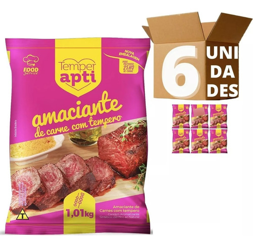 Amaciante De Carne Com Tempero Até 25kg Carne Churrascaria