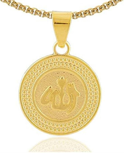 Fusamk Hip Hop 18k Aleación Alá Medallón Etiqueta Colga 