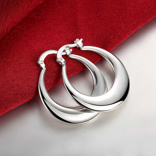 Pendientes De Aro Elegantes De Plata De Ley 925 Para Mujer