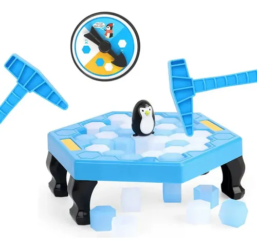 Genérico Juego De Mesa Pingüino Rompehielos – Juego De Habilidad Con Martillos Y Dados Para Toda La Familia