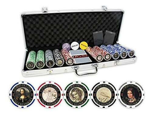 Juego De Fichas Da Vinci Masterworks Poker Con 500 Ficha