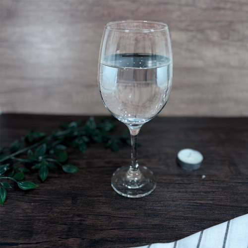 Juego De 6 Copas De Vidrio Vino Agua Queen 580 Ml Color Transparente