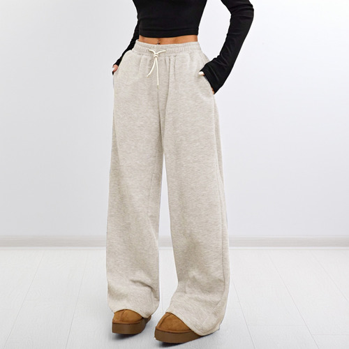 Pantalón Buzo 100% Algodón Térmico Forrado Chiporro Palazzo Blanco Algodón Chiporro L