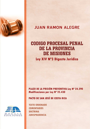 Libro Codigo Procesal Penal De La Provincia De Misiones