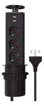 Comprar Torre Enchufe Negro -chileno 3 Orificios(3 Enchufes + 2 Usb)