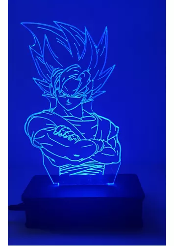 Luminária Led 3d, Vegeta, Dragon Ball Z, desenho, decoração, 16