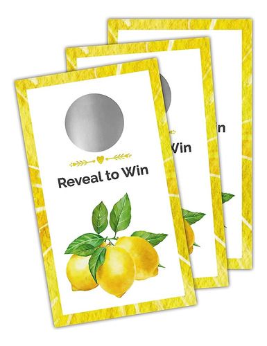 Bella And Bentley Novelty Lemon Bridal Shower Games Scratch 