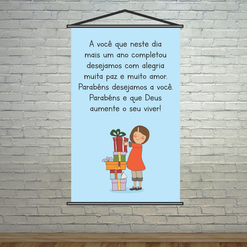 Banner Religioso Deus Parabéns Do Senhor 80x50cm