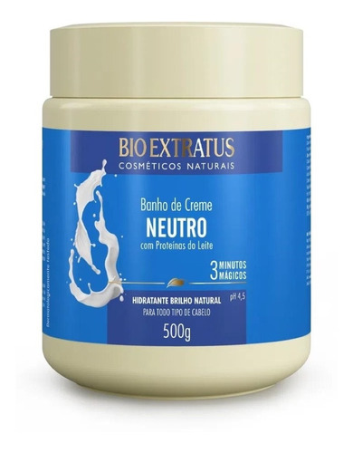 Banho De Creme Bio Extratus Neutro Proteínas Do Leite 500g