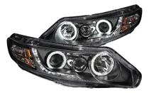 Comprar Faros Led Proyectores Ojos De Angel Para Honda Civic 06+ Jdm