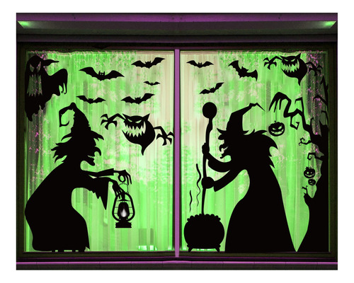 Decoraciones Grandes De Halloween Para Ventana, Calcomanas D