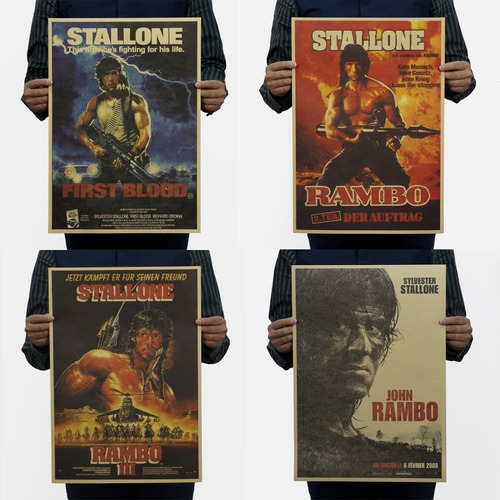 Cuadros Pelicula Rambo - Posters Bastidor Decoracion 27x42
