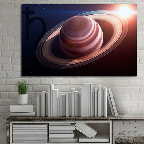 Cuadro Mural Espacio Saturno Universo (80x50 Cm)