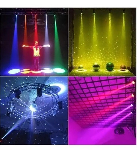 Luz Disco Spot Light Led Rgb Iluminacion Etapa Haz Control 