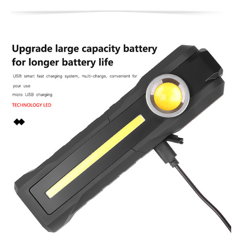 Luz Led De Inspección De Trabajo Recargable Por Usb E Em 900